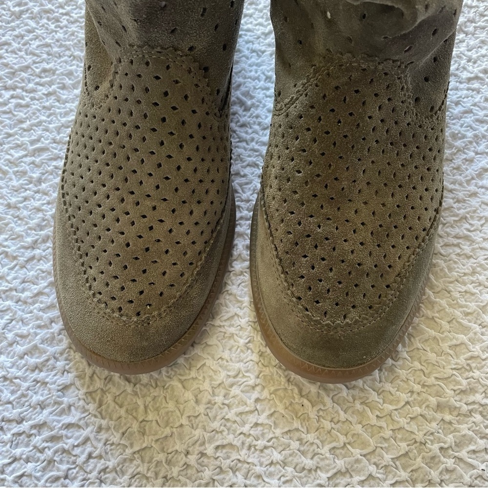 Isabel Marant Basley Suede Ankle Boots Taupe Size 11 - Picture 11 of 16